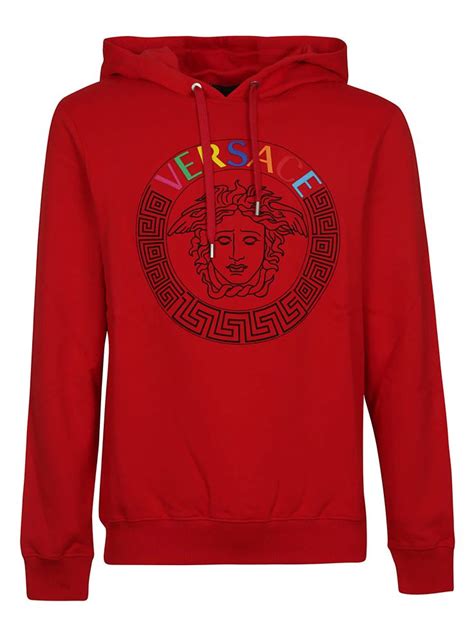 red versace hoodie|Versace zip up hoodie.